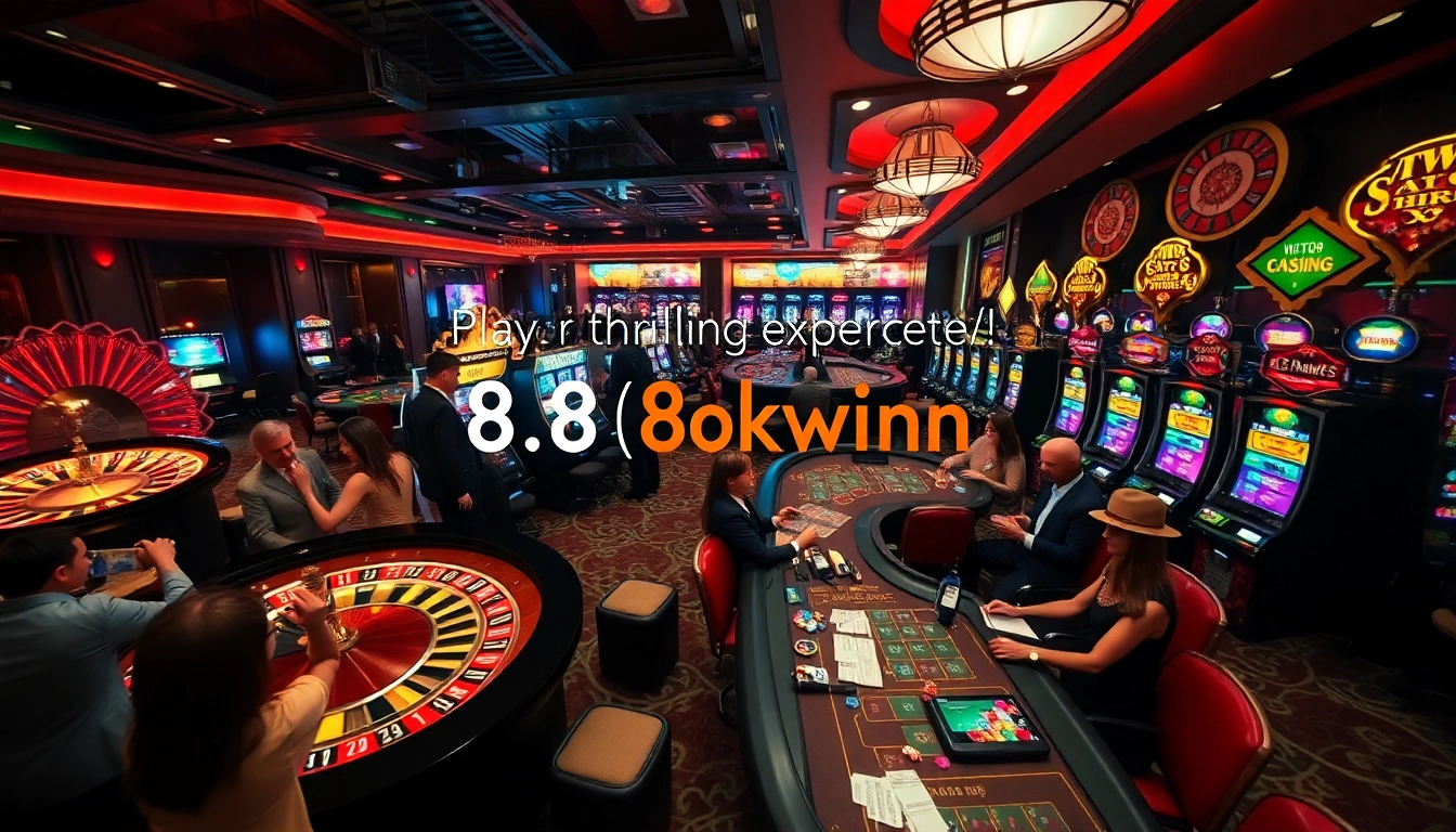 Experience the thrill of playing at https://88okwin.com/ with vibrant casino activities and elegant gaming tables.